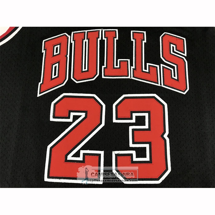 Camiseta Chicago Bulls Michael Jordan NO 23 Autentico 1997-98 Negro